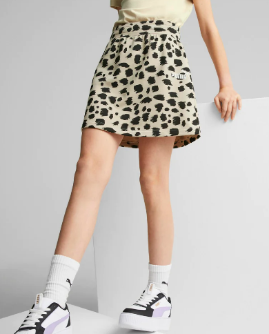 Puma ბავშვის შორტი ESS+ ANIMAL AOP Skirt TR G Granola