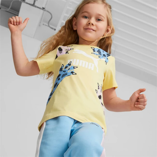 Puma ბავშვის მაისური CLASSICS PUMA MATES Tee Light Straw