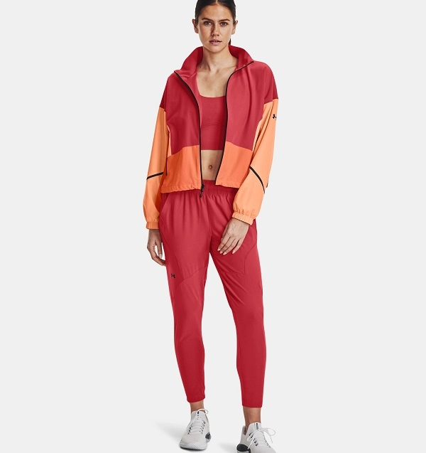 Under Armour ქალის თხელი ქურთუკი Unstoppable Jacket-RED