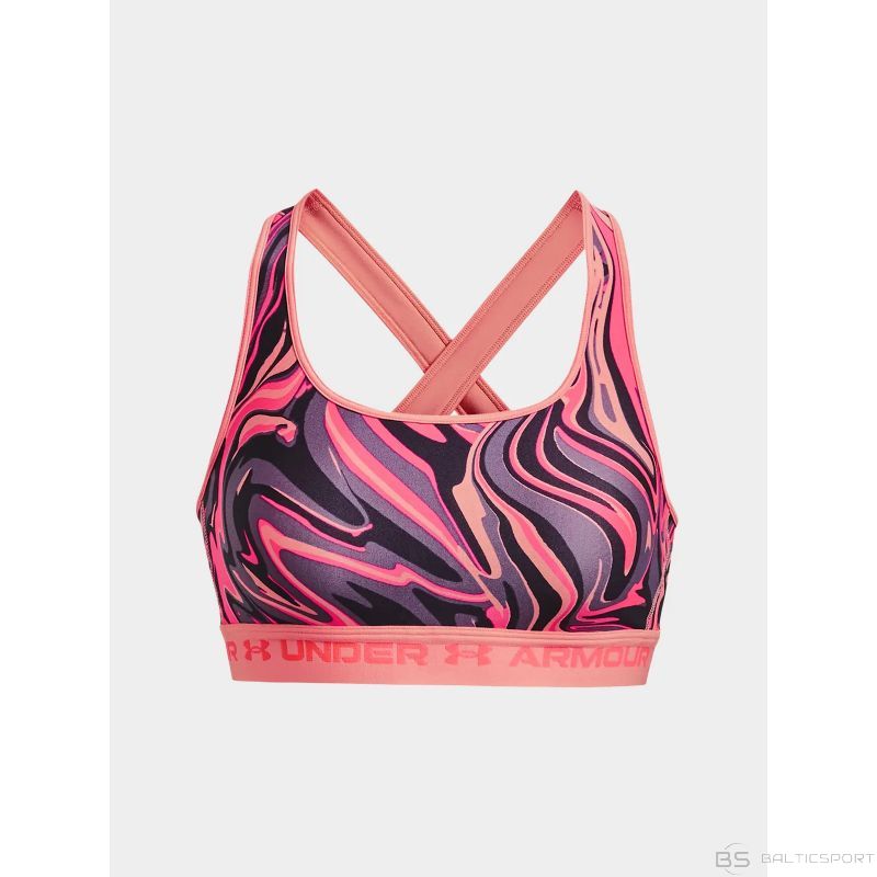 Under Armour ქალის სავარჯიშო ტოპი Crossback Mid Print-PNK