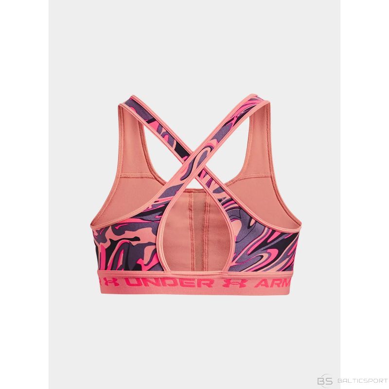 Under Armour ქალის სავარჯიშო ტოპი Crossback Mid Print-PNK