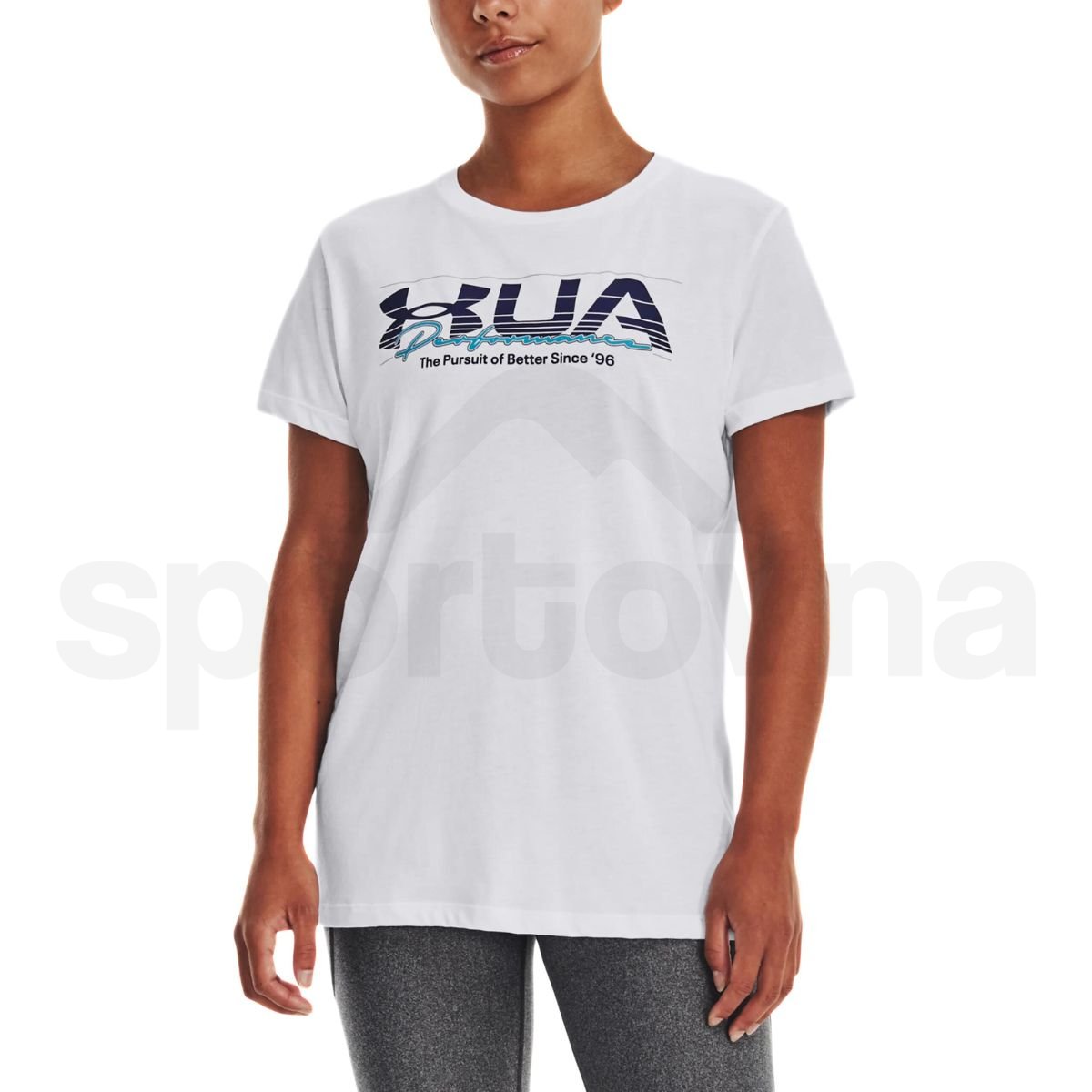 Under Armour ქალის მაისური UA VINTAGE PERFORMANCE SS-WHT