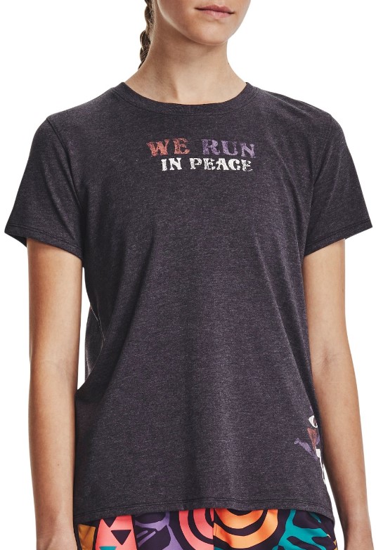 Under Armour ქალის მაისური UA Run In Peace SS Tee-BLK