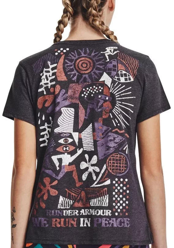 Under Armour ქალის მაისური UA Run In Peace SS Tee-BLK