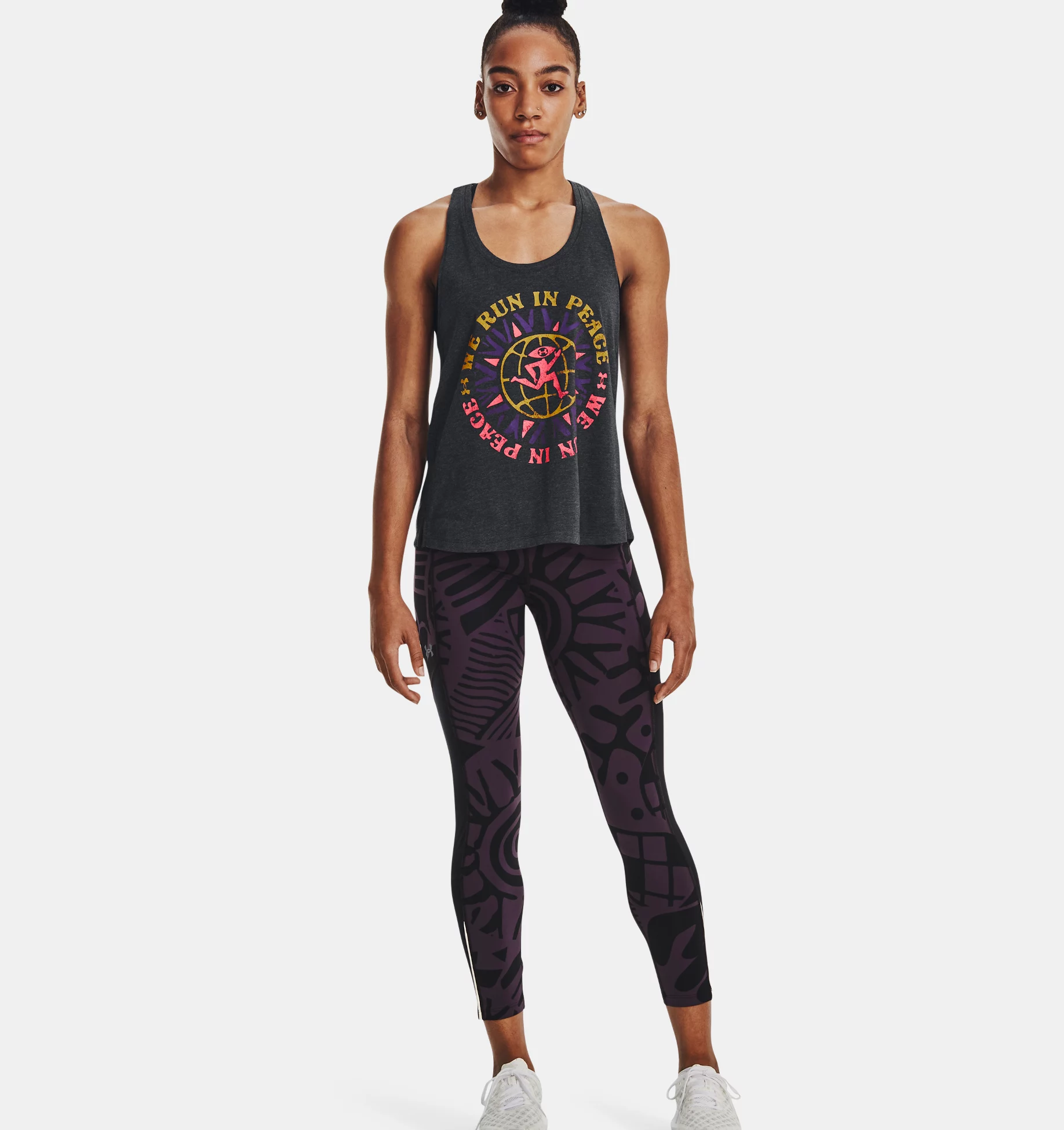 Under Armour ქალის უმკლავო მაისური UA Run In Peace Tank-BLK