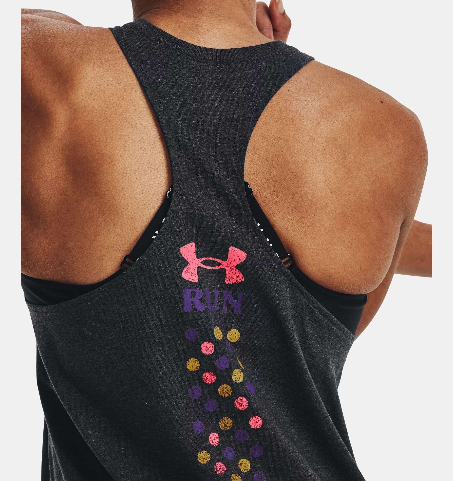 Under Armour ქალის უმკლავო მაისური UA Run In Peace Tank-BLK