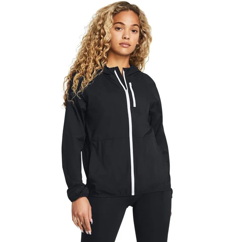 Under Armour ქალის თხელი ქურთუკი LAUNCH LIGHTWEIGHT JKT-BLK