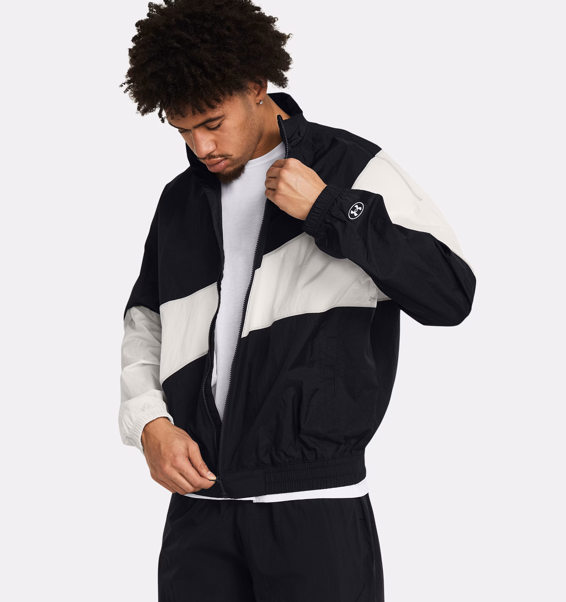 Under Armour მამაკაცის თხელი ქურთუკი UA Legacy Crinkle Jacket-BLK
