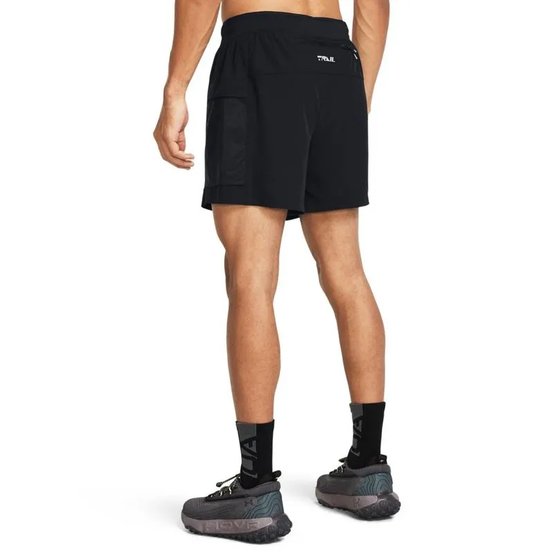 Under Armour მამაკაცის შორტი UA TRAIL RUN 5'' SHORTS-BLK