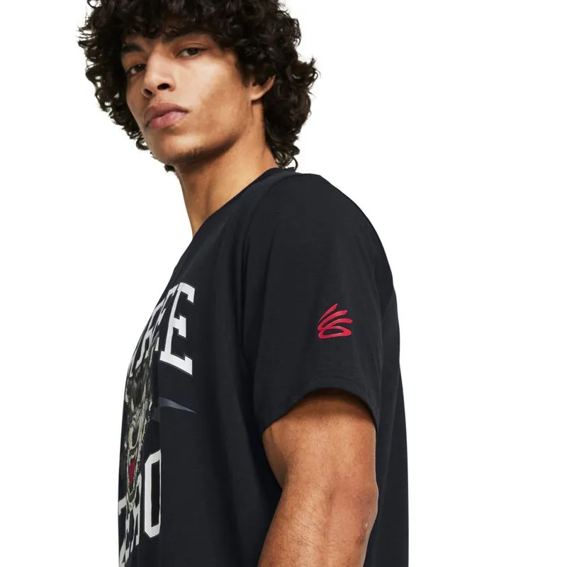 Under Armour მამაკაცის მოკლემკლავიანი მაისური Curry Young Wolf Tee-BLK