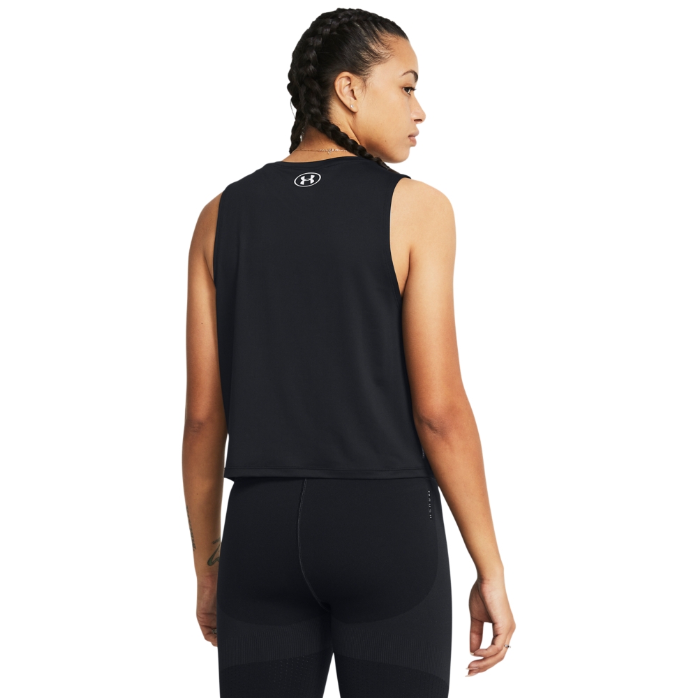Under Armour ქალის უმკლავო მაისური Vanish Energy Crop Tank-BLK
