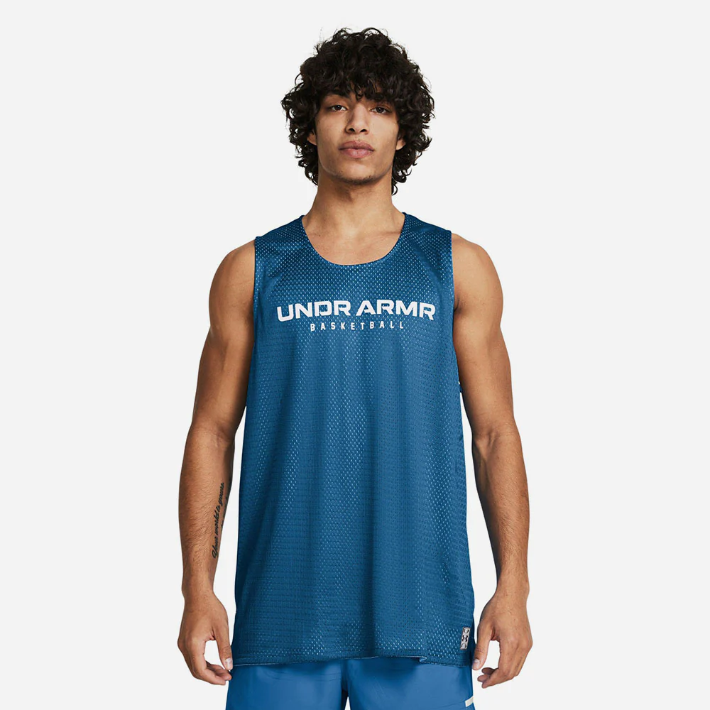 Under Armour მამაკაცის უმკლავო მაისური Baseline Reversible Tank-BLU