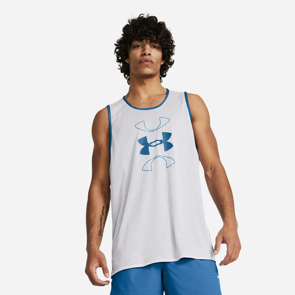 Under Armour მამაკაცის უმკლავო მაისური Baseline Reversible Tank-BLU