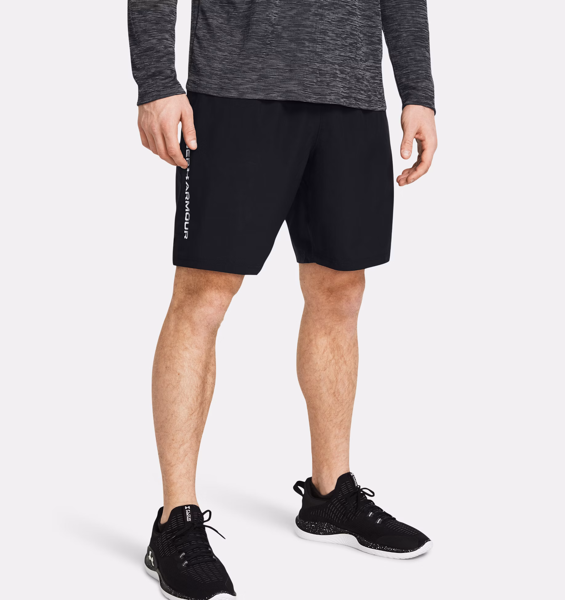 Under Armour მამაკაცის სავარჯიშო შორტი UA Tech Woven Wordmark Short