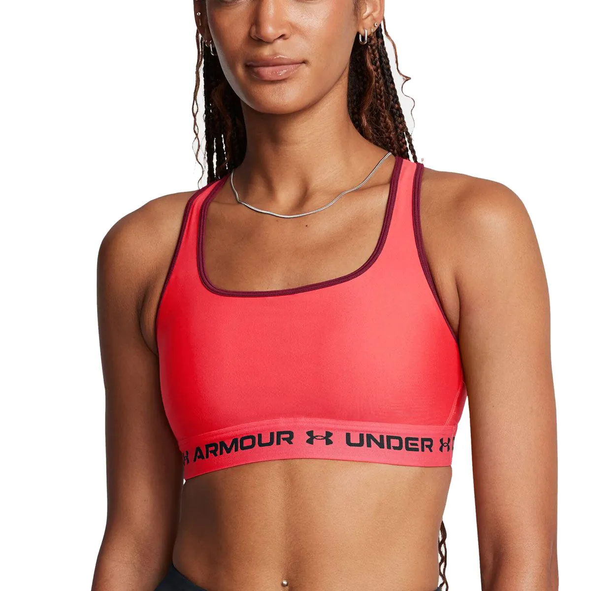 Under Armour ქალის სავარჯიშო ტოპი Crossback Mid Bra