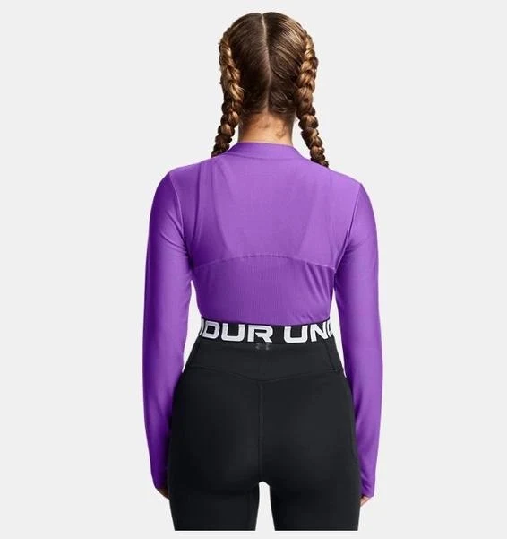 Under Armour ქალის გრძელმკლავიანი მაისური HeatGear Rib 1/4 Zip LS